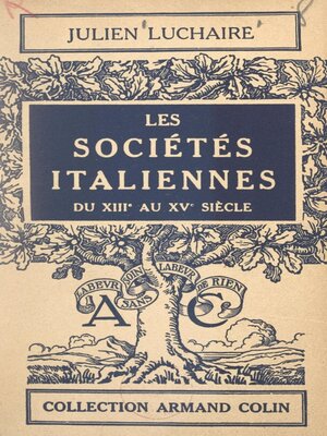 cover image of Les sociétés italiennes du XIIIe au XVe siècle